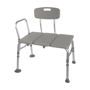 Drive Plastic Transfer Bench with Adjustable Backrest