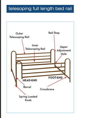 Standard Telescoping Full-Length Side Rail, Brown-Vein Finish