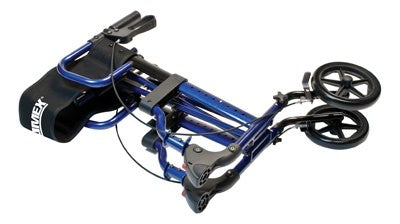 Lumex HybridLX Rollator/Transport Chair-Titanium
