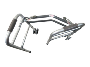 Medline Extra-Wide Two-Button Heavy Duty Wheeled Walker